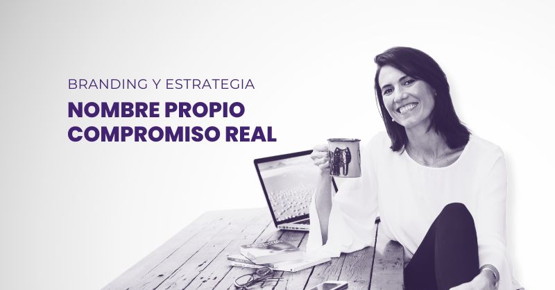 Lucila Ollesch sosteniendo una taza, cabeza sonriente, retrato para artículo “Branding auténtico: cuando el nombre importa”.